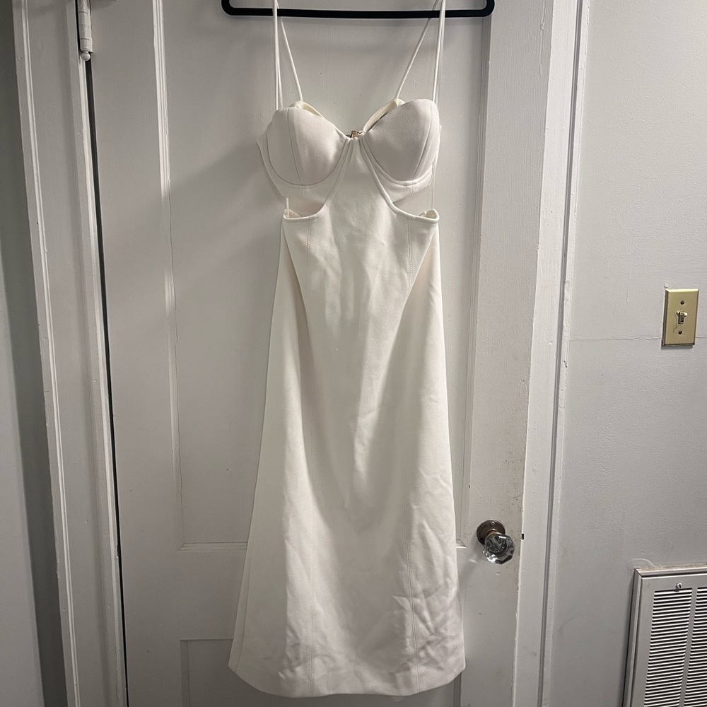 Mishka Cream Underwire Dress with Cutout Sides